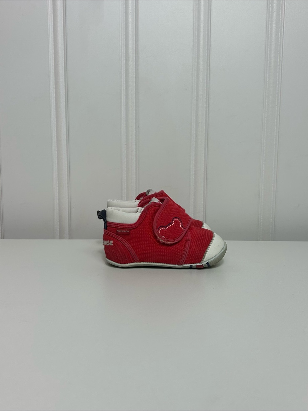 Miki house signature first walker shoes red white crib baby size 12.5 toddler